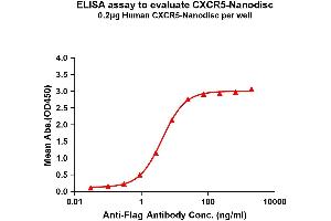 Elisa plates were pre-coated with Flag Tag C-Nanodisc (0.