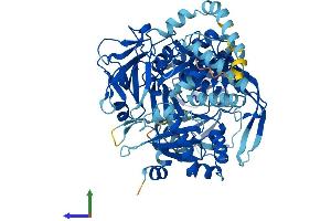 AlphaFold protein structure predicition of Mouse Recombinant Acsl4 Protein, UniprotID Q9QUJ7