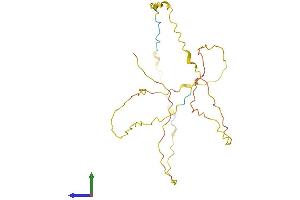 AlphaFold protein structure predicition of Human Recombinant DRICH1 Protein, UniprotID Q6PGQ1