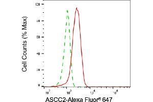 Flow cytometric analysis of ASCC2 expression in HepG2 cells using ASCC2 antibody (ABIN7797477), 1:2,000). (ASCC2 anticorps)