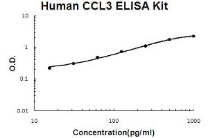 Human MIP-1 alpha Accusignal ELISA Kit Human MIP-1 alpha AccuSignal ELISA Kit standard curve. (CCL3 Kit ELISA)