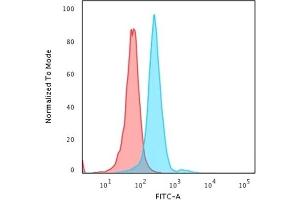 Flow Cytometric Analysis of PFA-fixed HeLa cells. (NPM1 anticorps  (N-Term))
