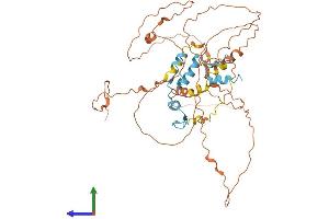 AlphaFold protein structure predicition of Mouse Recombinant Klf4 Protein, UniprotID Q60793