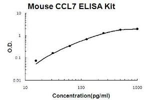 Mouse CCL7/MCP3 PicoKine ELISA Kit standard curve (CCL7 Kit ELISA)