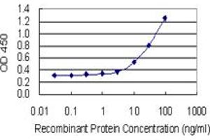 Detection limit for recombinant GST tagged KIR3DX1 is 1 ng/ml as a capture antibody. (KIR3DX1 anticorps  (AA 1-78))