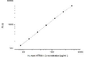 Typical standard curve (HTRA1 Kit CLIA)