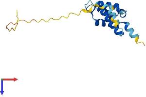 AlphaFold protein structure predicition of Mouse Recombinant Sntn Protein, UniprotID Q8C9X1