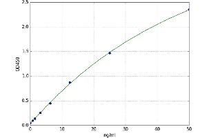 A typical standard curve (FNDC5 Kit ELISA)