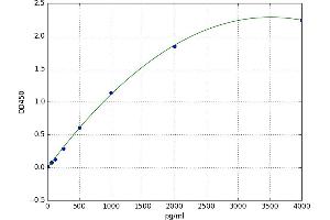 A typical standard curve (BAFF Kit ELISA)