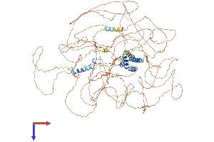 AlphaFold protein structure predicition of Mouse Recombinant Emsy Protein, UniprotID Q8BMB0