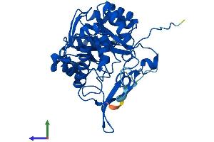 AlphaFold protein structure predicition of Mouse Recombinant Gmpr2 Protein, UniprotID Q99L27