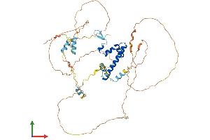 AlphaFold protein structure predicition of Mouse Recombinant Cenpt Protein, UniprotID Q3TJM4