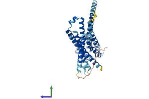 AlphaFold protein structure predicition of Human Recombinant GPR119 Protein, UniprotID Q8TDV5