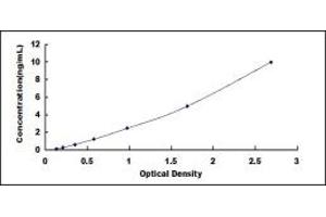 Typical standard curve (Ectodysplasin A2 Receptor Kit ELISA)