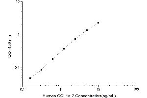Typical standard curve (COL1A2 Kit ELISA)
