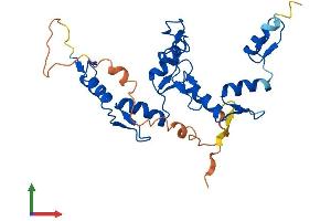 AlphaFold protein structure predicition of Human Recombinant ZNF32 Protein, UniprotID P17041