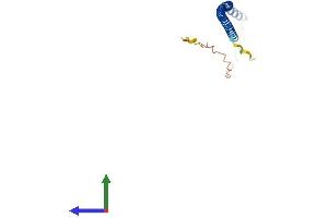 AlphaFold protein structure predicition of Human Recombinant BLOC1S6 Protein, UniprotID Q9UL45