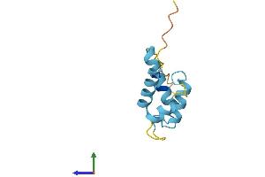 AlphaFold protein structure predicition of Mouse Recombinant S100a14 Protein, UniprotID Q9D2Q8