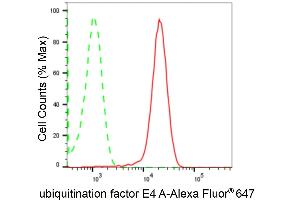 Flow cytometric analysis of ubiquitination factor E4 A expression in HepG2 cells using ubiquitination factor E4 A antibody (ABIN7800764), 1:2,000). (Recombinant UBE4A anticorps)