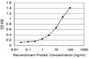 Detection limit for recombinant GST tagged HOXA5 is approximately 0.