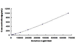 Typical standard curve (COL10 Kit CLIA)
