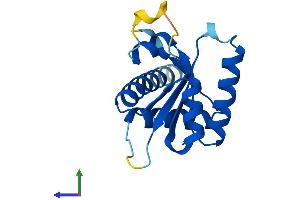 AlphaFold protein structure predicition of Human Recombinant GADD45B Protein, UniprotID O75293