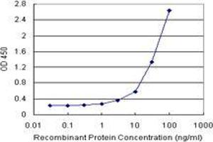 Sandwich ELISA detection sensitivity ranging from 3 ng/mL to 100 ng/mL. (CD209 (Humain) Matched Antibody Pair)