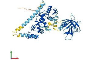 AlphaFold protein structure predicition of Mouse Recombinant Cyth3 Protein, UniprotID O08967