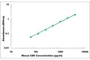 Representative Standard Curve (CD6 Kit ELISA)