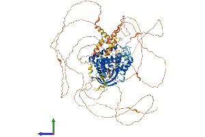 AlphaFold protein structure predicition of Mouse Recombinant Psd3 Protein, UniprotID Q2PFD7