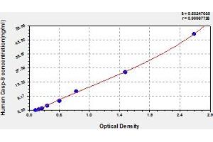 Typical Standard Curve (Caspase 9 Kit ELISA)