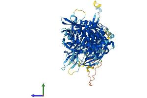 AlphaFold protein structure predicition of Mouse Recombinant Med16 Protein, UniprotID Q6PGF3