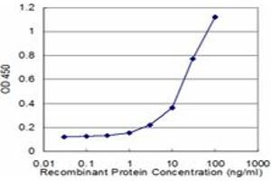 Detection limit for recombinant GST tagged HLA-DQB2 is approximately 1ng/ml as a capture antibody.