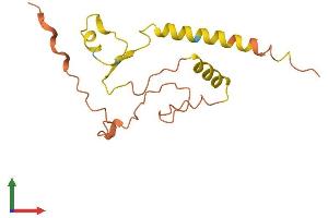 AlphaFold protein structure predicition of Human Recombinant C20orf173 Protein, UniprotID Q96LM9