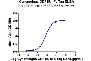 Immobilized Cynomolgus GFRAL, His Tag at 1 μg/mL (100 μL/Well) on the plate.