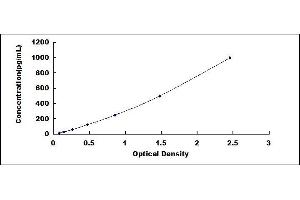 Typical standard curve (THSD7A Kit ELISA)