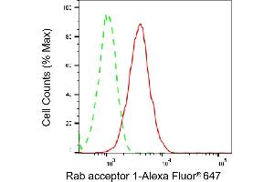 Flow cytometric analysis of Rab acceptor 1 expression in H9c2 cells using Rab acceptor 1 antibody (ABIN7800086), 1:2,000). (Recombinant RABAC1 anticorps)