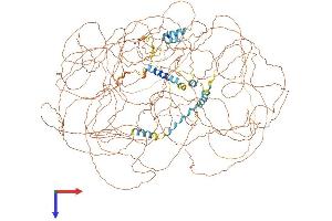 AlphaFold protein structure predicition of Human Recombinant SETBP1 Protein, UniprotID Q9Y6X0