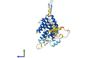 AlphaFold protein structure predicition of Human Recombinant OSCP1 Protein, UniprotID Q8WVF1