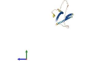 AlphaFold protein structure predicition of Mouse Recombinant Krt15 Protein, UniprotID Q61414