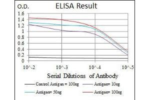 Black line: Control Antigen (100 ng), Purple line: Antigen(10 ng), Blue line: Antigen (50 ng), Red line: Antigen (100 ng),