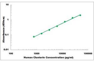 Representative Standard Curve (Clusterin Kit ELISA)