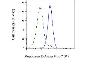 Validation of Peptidase D knockdown using flow cytometry. (Recombinant PEPD anticorps)