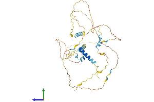 AlphaFold protein structure predicition of Mouse Recombinant Fam110c Protein, UniprotID Q8VE94