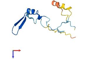 AlphaFold protein structure predicition of Mouse Recombinant Eif4ebp3 Protein, UniprotID Q80VV3
