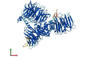AlphaFold protein structure predicition of Human Recombinant SF3B3 Protein, UniprotID Q15393