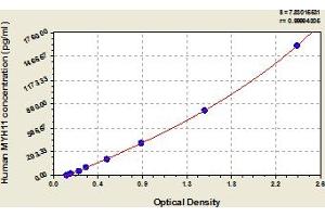 Typical Standard Curve (MYH11 Kit ELISA)