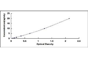 Typical standard curve (MUC5B Kit ELISA)