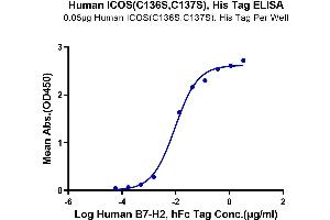 Immobilized Human ICOS (C136S,C137S), His Tag at 0.