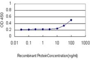 Detection limit for recombinant GST tagged TLR9 is approximately 10ng/ml as a capture antibody. (TLR9 anticorps  (AA 99-215))